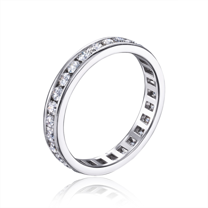 Золота каблучка з діамантами. Артикул 800034/02/1/8581