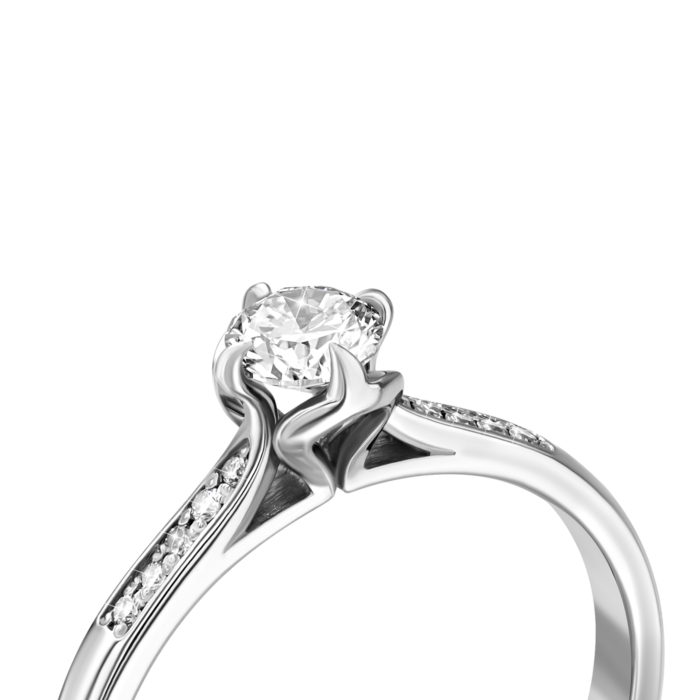 Золота каблучка з діамантами.Артикул UG5ERDK65