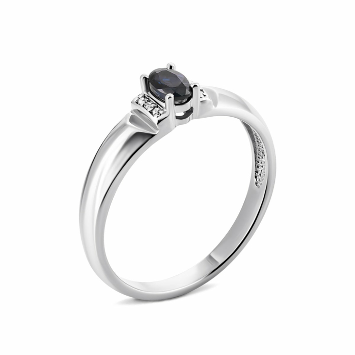 Золотое кольцо с бриллиантами и сапфиром. Артикул UG553482/02/1/8051