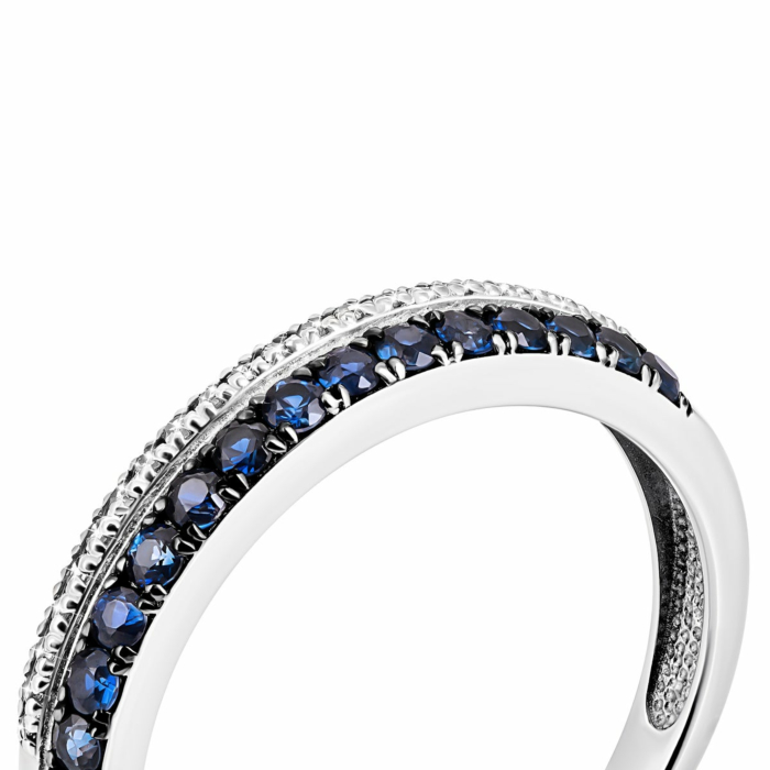 Золотое кольцо с бриллиантами и сапфиром. Артикул UG553506/02/1/8291