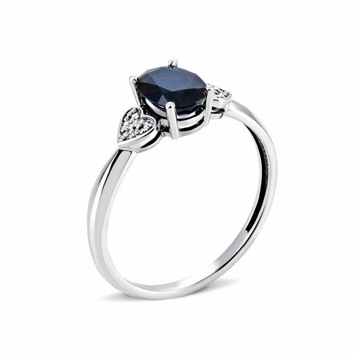 Золотое кольцо с бриллиантами и сапфиром. Артикул UG553536/02/1/10528