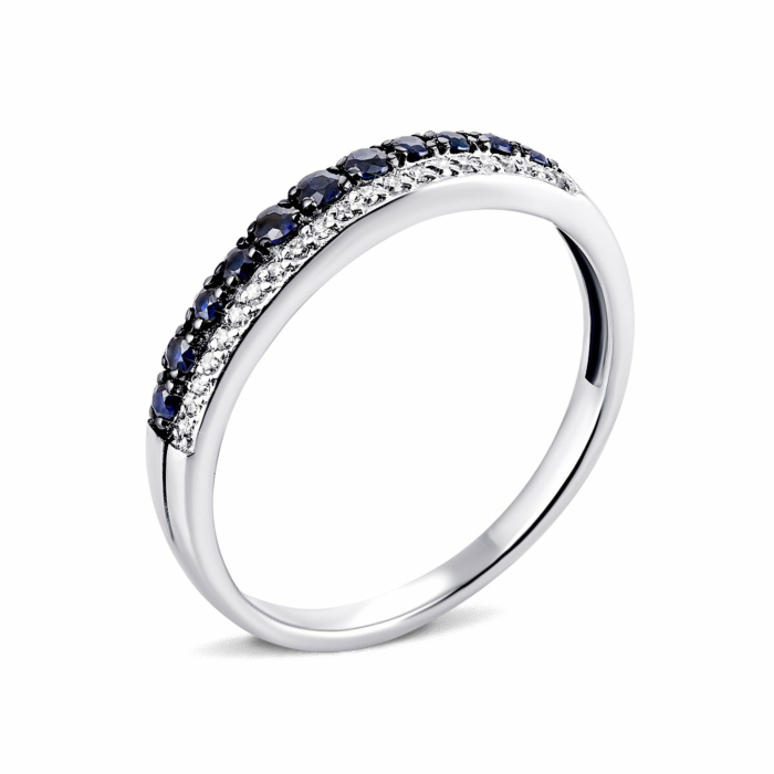 Золотое кольцо с бриллиантами и сапфирами. Артикул UG553541/02/1/10270