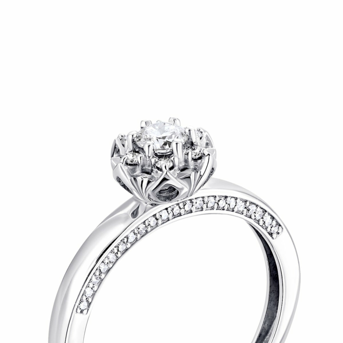 Золота каблучка з діамантами. Артикул UG5К1152/1