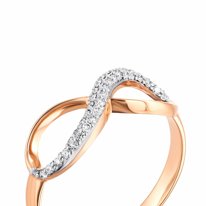 Золота каблучка з діамантами. Артикул UG5К1261