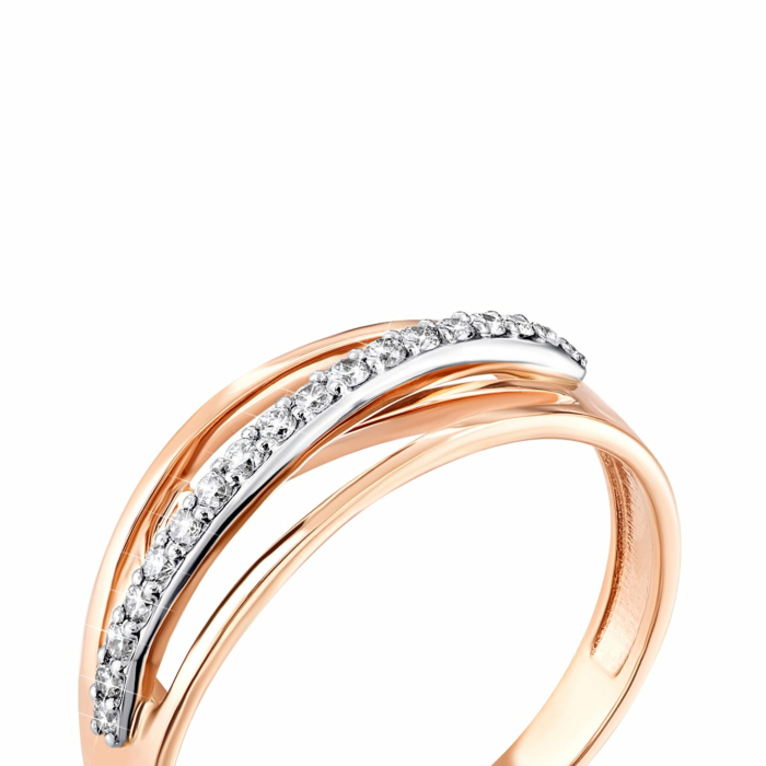 Золота каблучка з діамантами. Артикул UG5К1939