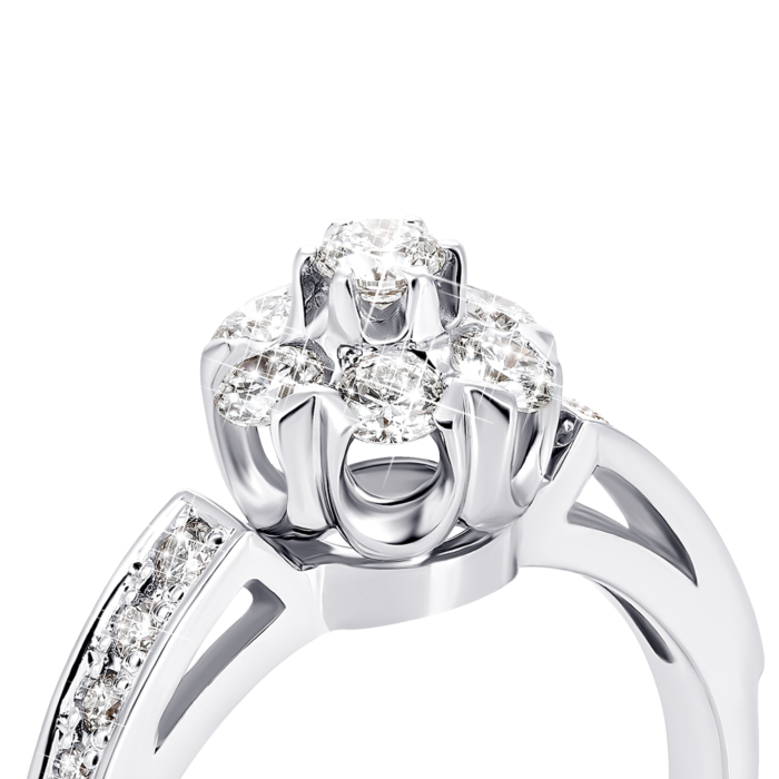 Золота каблучка з діамантами. Артикул UG5КДz 7432/1