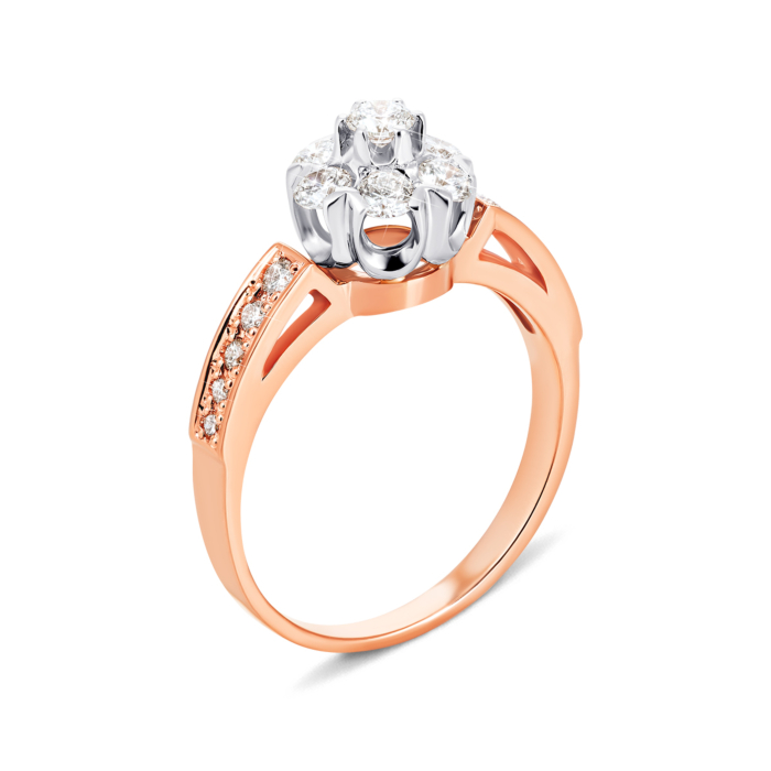 Золотое кольцо с бриллиантами. Артикул UG5КДz 7432