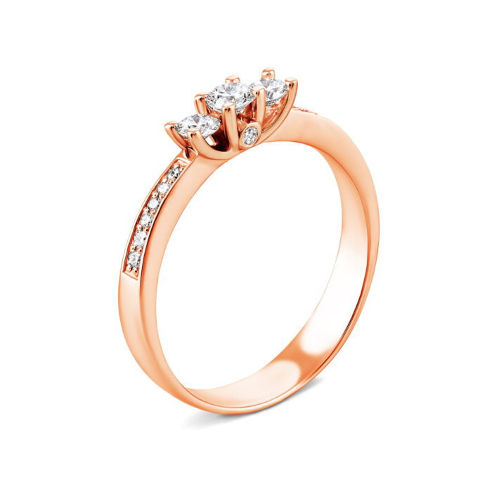 Золотое кольцо с бриллиантами. Артикул UG5КДz7429