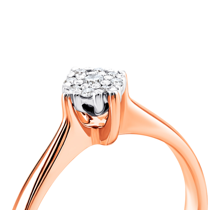 Золотое кольцо с бриллиантами. Артикул UG5КДz7452