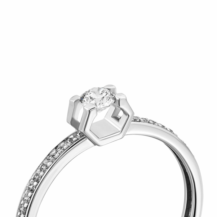 Золотое кольцо с бриллиантами. Артикул UG5КВ1104.00100Бн