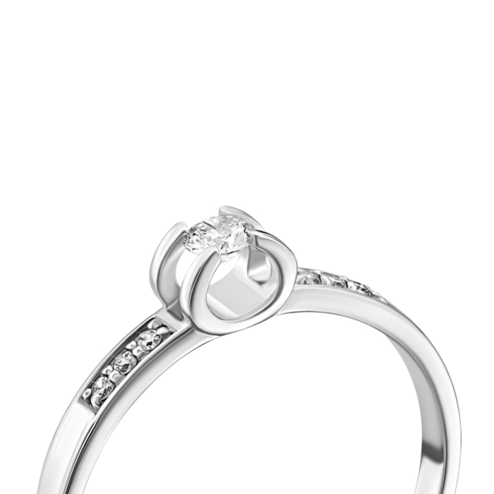 Золотое кольцо с бриллиантами.Артикул UG5КВ1105.00100Бн