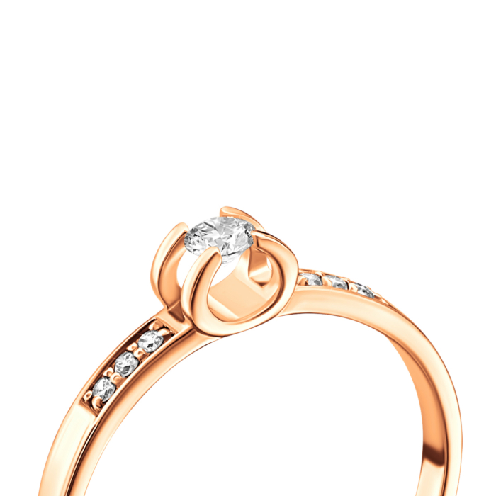 Золотое кольцо с бриллиантами.Артикул UG5КВ1105.00100н