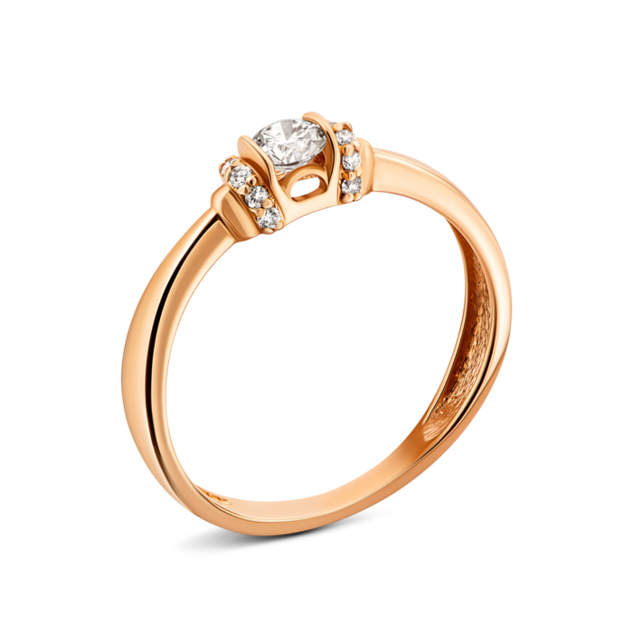 Золота каблучка з діамантами.Артикул UG5КВ1224.00100н