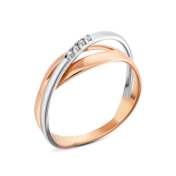 Золотое кольцо с бриллиантами.Артикул UG5КВ1459.00100н