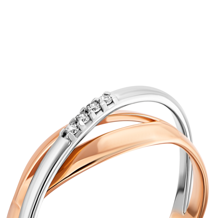 Золотое кольцо с бриллиантами.Артикул UG5КВ1459.00100н