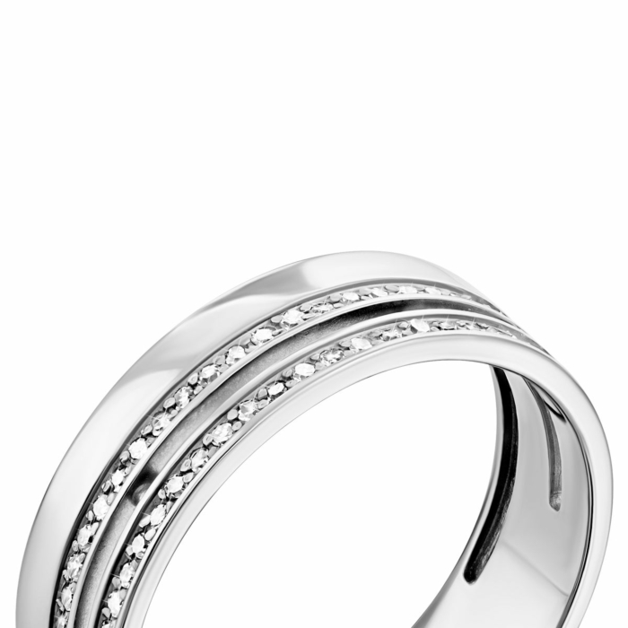 Золота обручка з діамантами. Артикул UG5ЗК1006/1