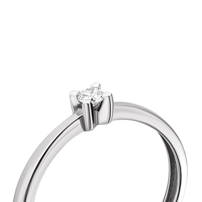 Золотое кольцо с бриллиантом.Артикул UG51105137202