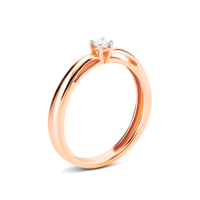 Золота каблучка з діамантом. Артикул UG51107473201