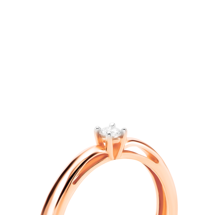 Золота каблучка з діамантом. Артикул UG51107473201