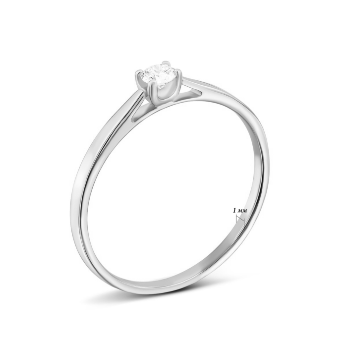 Золотое кольцо с бриллиантом. Артикул UG51191238202