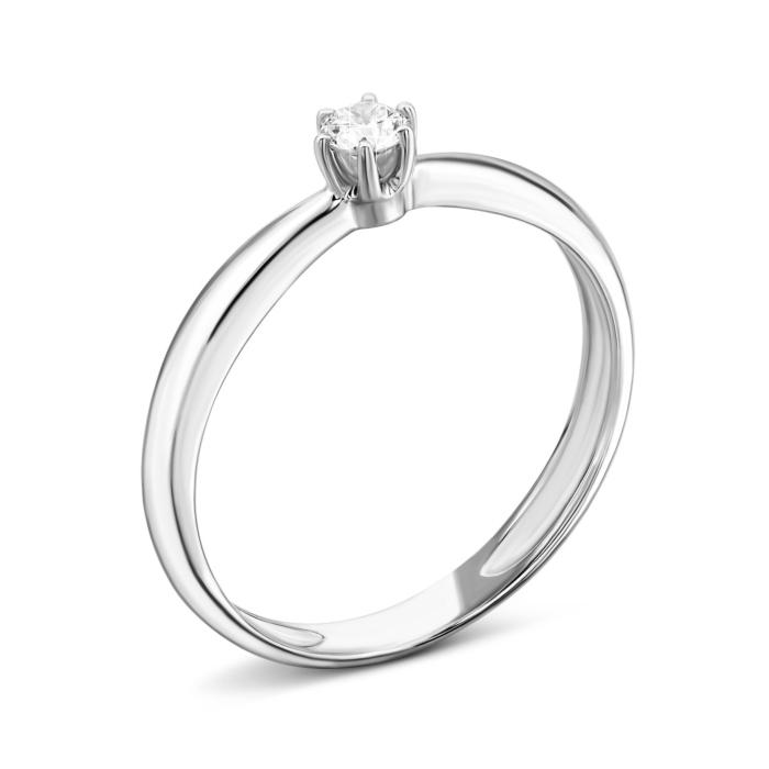 Золотое кольцо с бриллиантом.Артикул UG51191361202