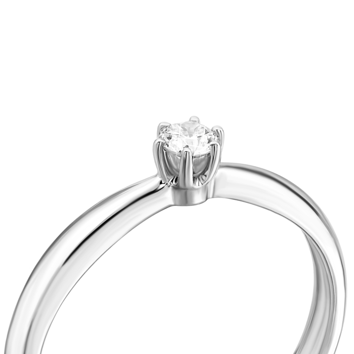 Золотое кольцо с бриллиантом.Артикул UG51191361202