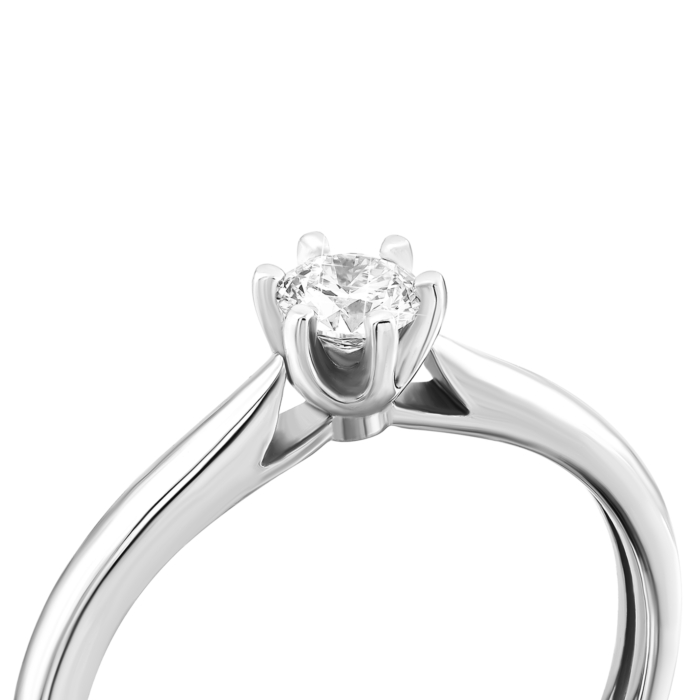 Золотое кольцо с бриллиантом.Артикул UG51191583202