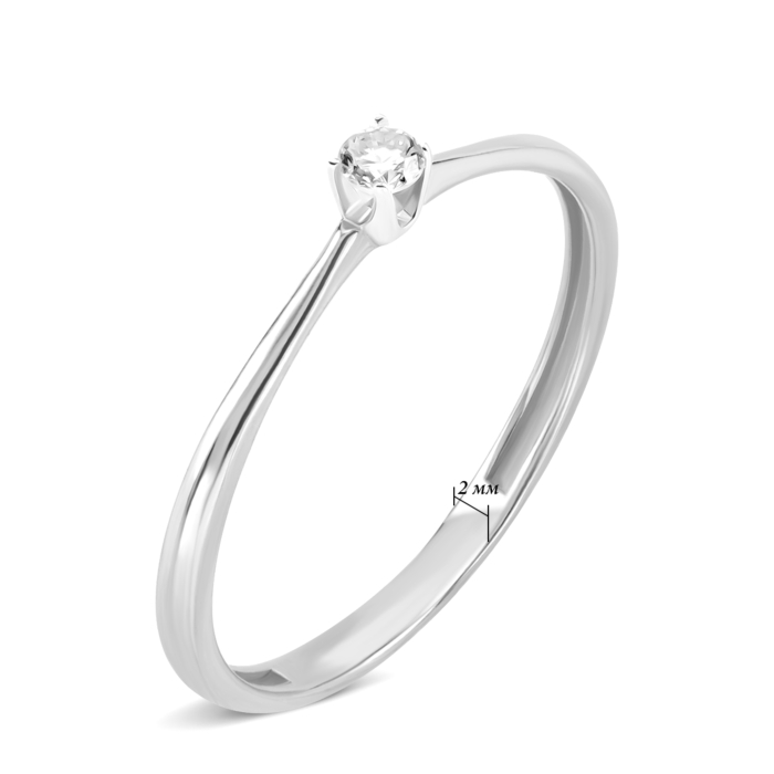 Золота каблучка з діамантом. Артикул UG518/0151/02/01/02