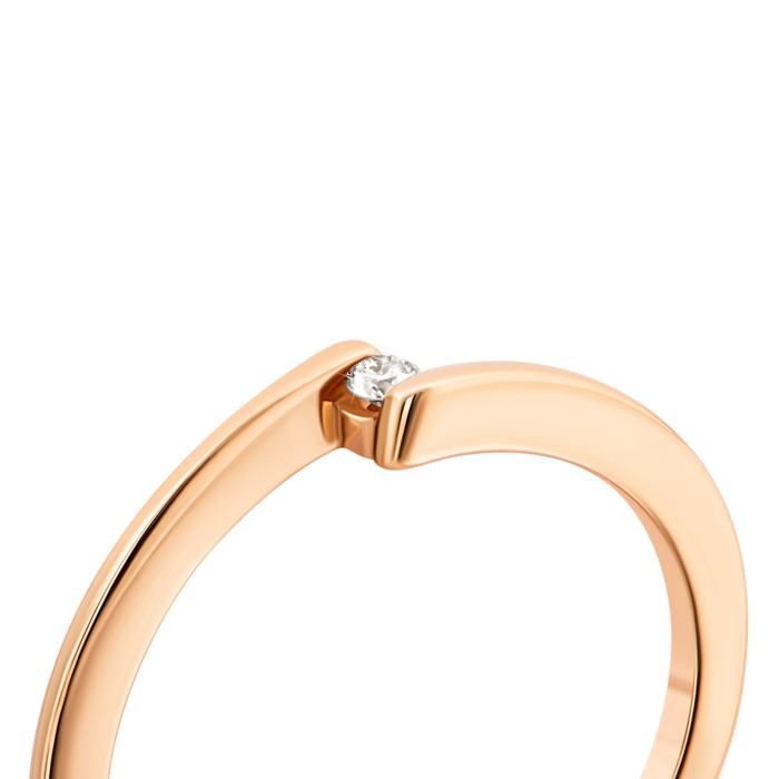 Золотое кольцо с бриллиантом.Артикул UG5180035/01/00/0090