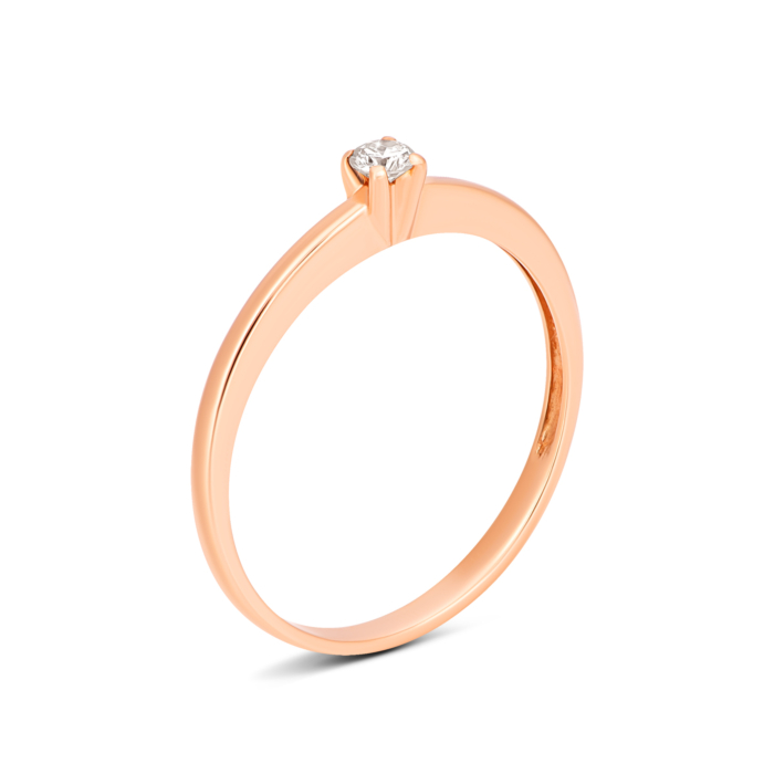Золотое кольцо с бриллиантом.Артикул (1К)