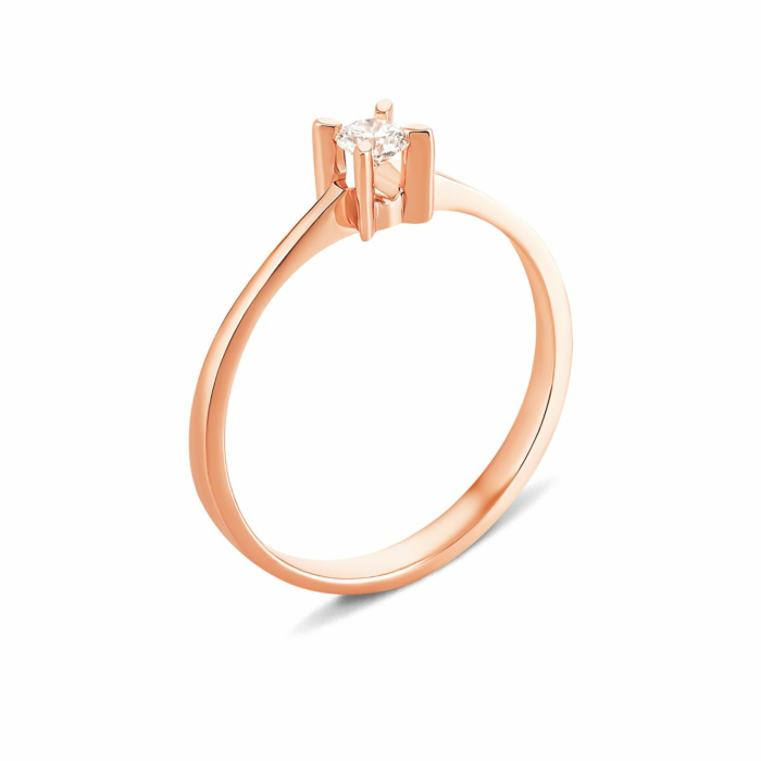 Золотое кольцо с бриллиантом. Артикул UG552436/3