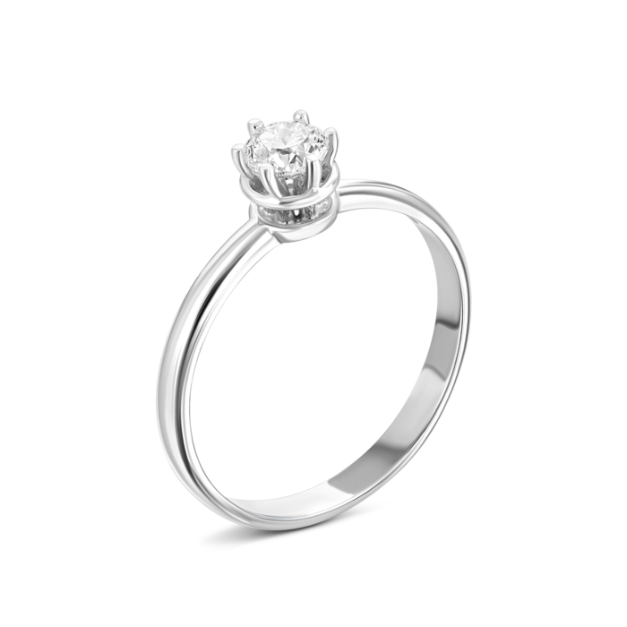 Золотое кольцо с бриллиантом.Артикул UG553640/02/1/8312