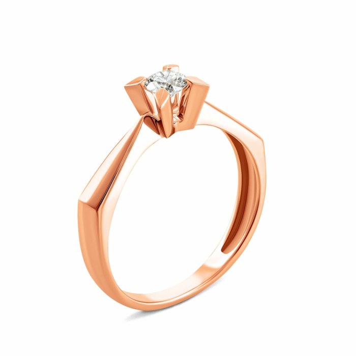 Золотое кольцо с бриллиантом. Артикул UG5880205