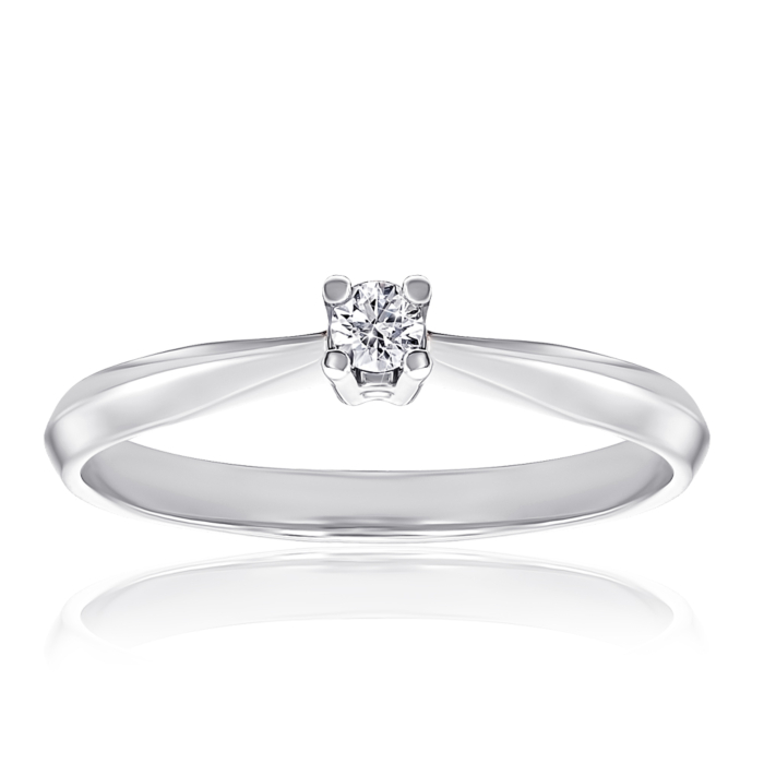 Золотое кольцо с бриллиантом. Артикул 52415/02/1/9024