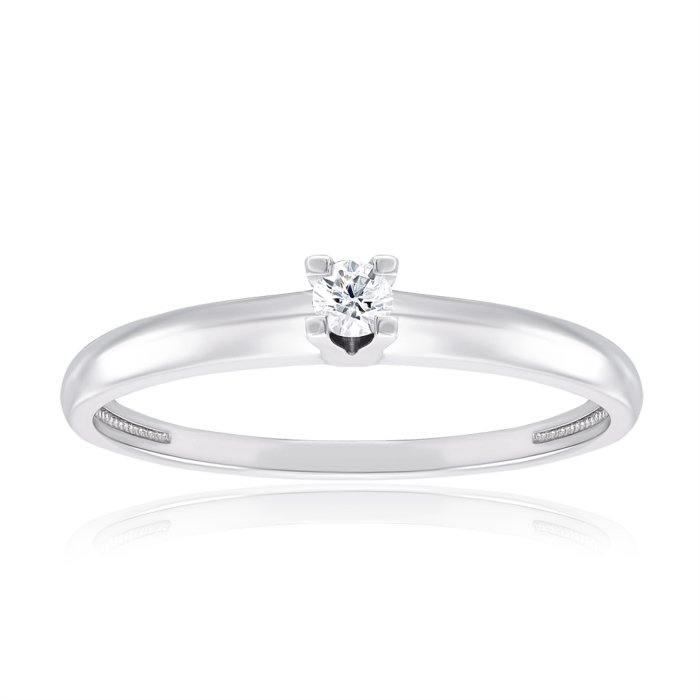 Золотое кольцо с бриллиантом. Артикул 53065/02/1/8556