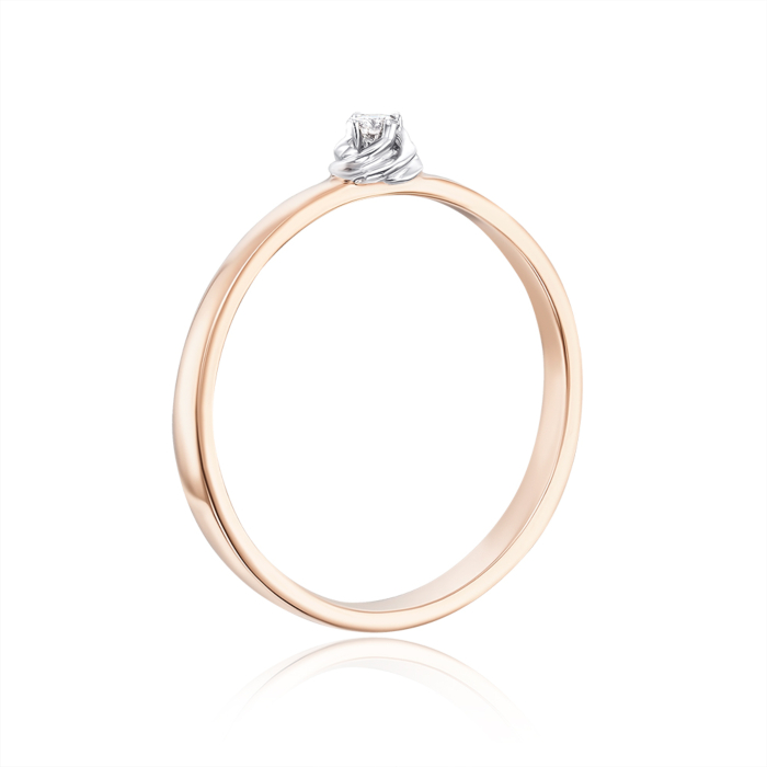 Золота каблучка з діамантом. Артикул 800022/01/1/8581