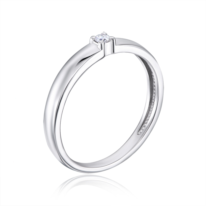 Золотое кольцо с бриллиантом. Артикул 800029/02/1/8581