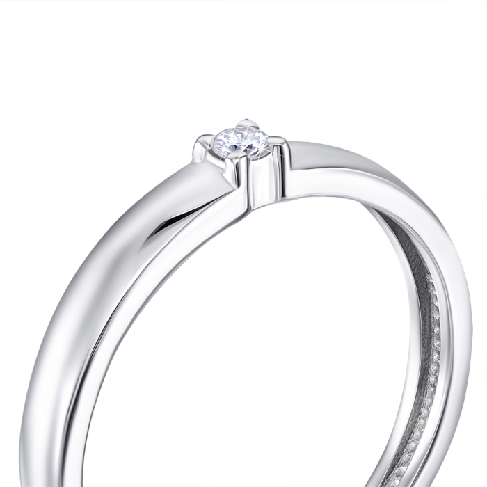 Золотое кольцо с бриллиантом. Артикул 800029/02/1/8581