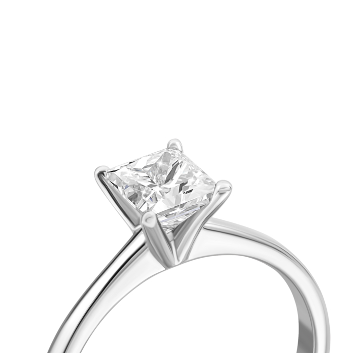 Золотое кольцо с бриллиантом.Артикул UG5B487Б