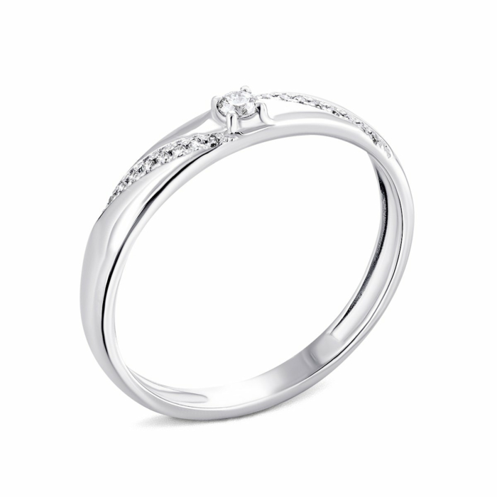 Золотое кольцо с бриллиантом. Артикул UG5К1193/1