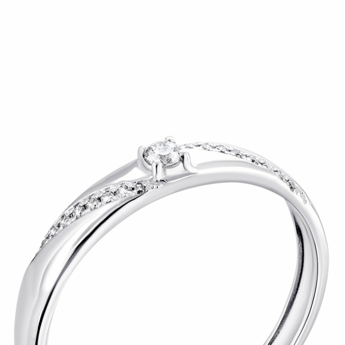 Золотое кольцо с бриллиантом. Артикул UG5К1193/1