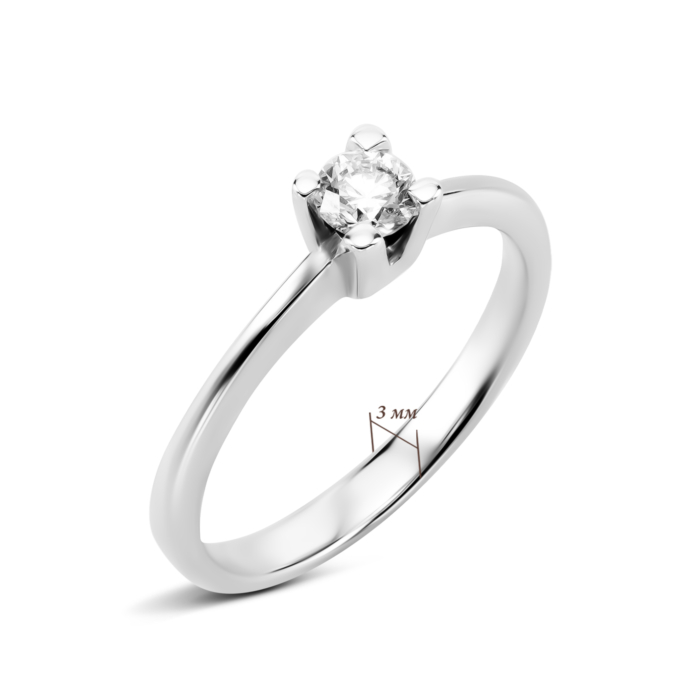 Золотое кольцо с бриллиантом. Артикул UG5к518/1