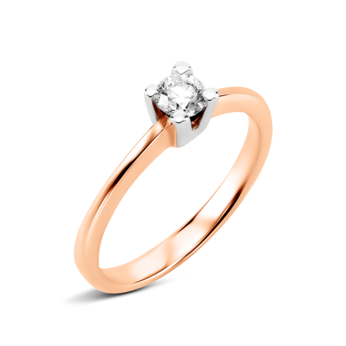 Золотое кольцо с бриллиантом. Артикул UG5к518