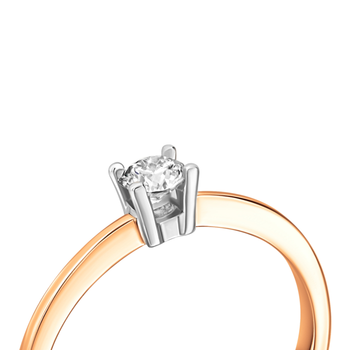 Золота каблучка з діамантом.Артикул UG5КВ1376.00100н