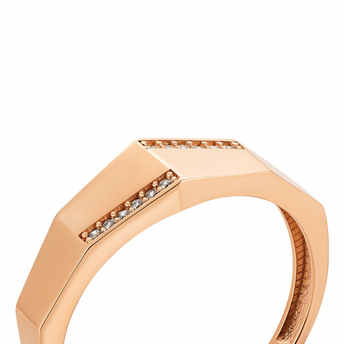 Золота каблучка з фіанітами. Артикул UG51/101/007