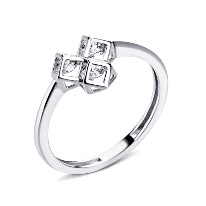 Золотое кольцо с фианитами. Артикул UG51/101/017/1