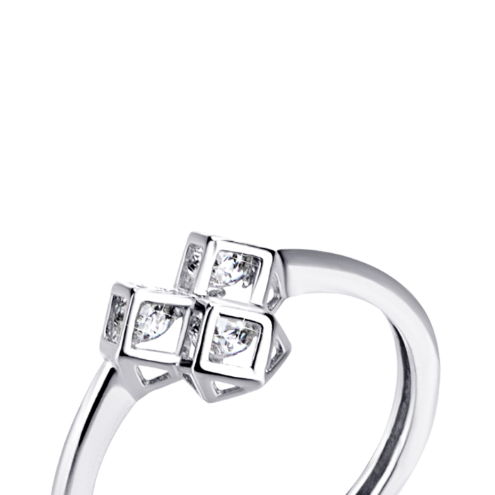 Золотое кольцо с фианитами. Артикул UG51/101/017/1