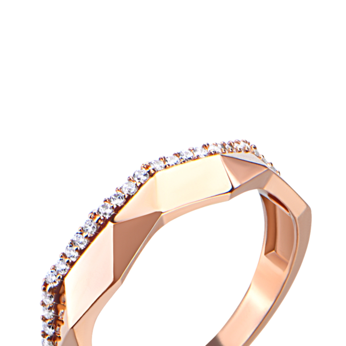 Золота каблучка з фіанітами. Артикул UG51/101/018
