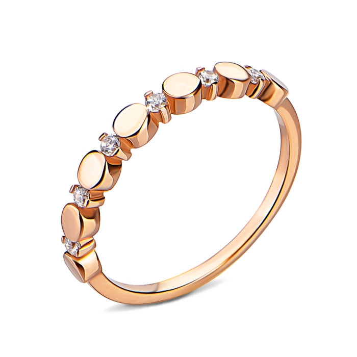 Золота каблучка з фіанітами. Артикул UG51/101/024