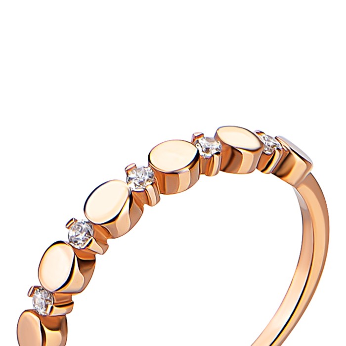 Золота каблучка з фіанітами. Артикул UG51/101/024